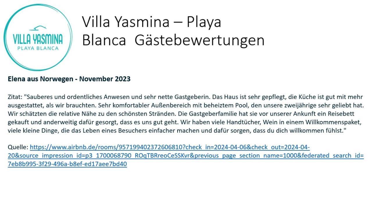 Villa Yasmina Playa Blanca エクステリア 写真