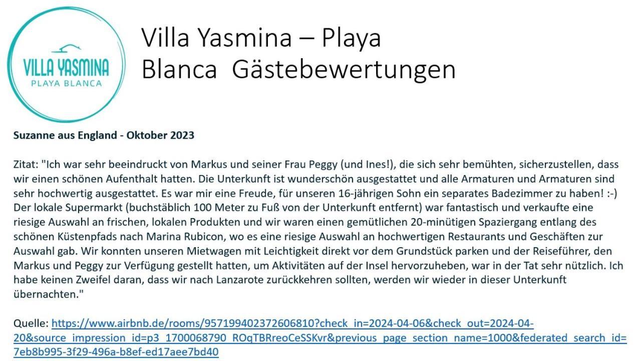 Villa Yasmina Playa Blanca エクステリア 写真